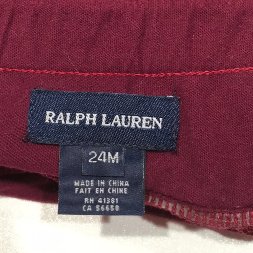 🌺🌺🌺RAPH LAUREN Girl’s Layered Draped Waist Velour Skirt, 24 mo